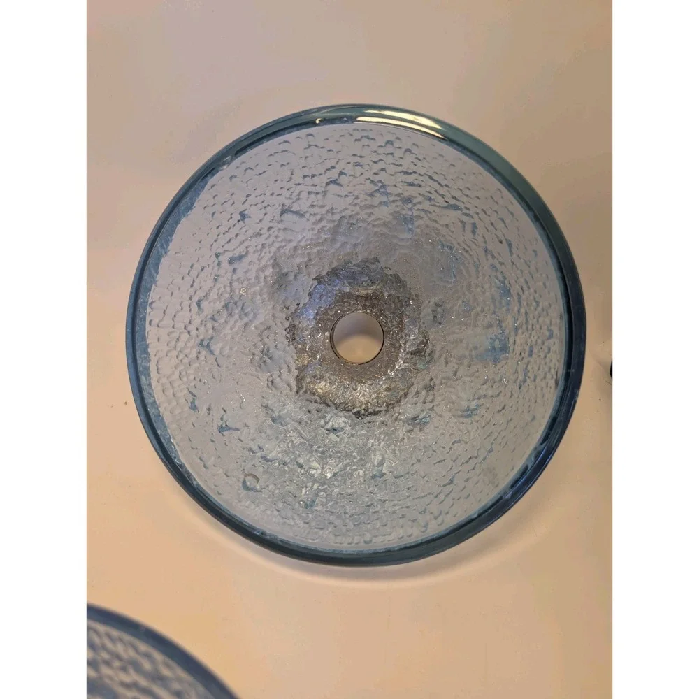 Textured Glass Orb Jar Periwinkle Lavender Neoteric‎ Spherical Decorative Vessel